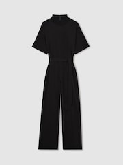 Reiss Black Ruby Topstitched-Cady Jumpsuit - Image 2 of 7