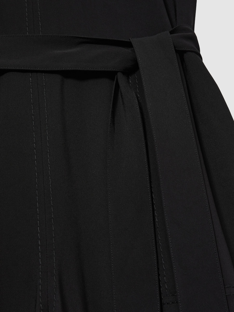 Reiss Black Ruby Topstitched-Cady Jumpsuit - Image 7 of 7