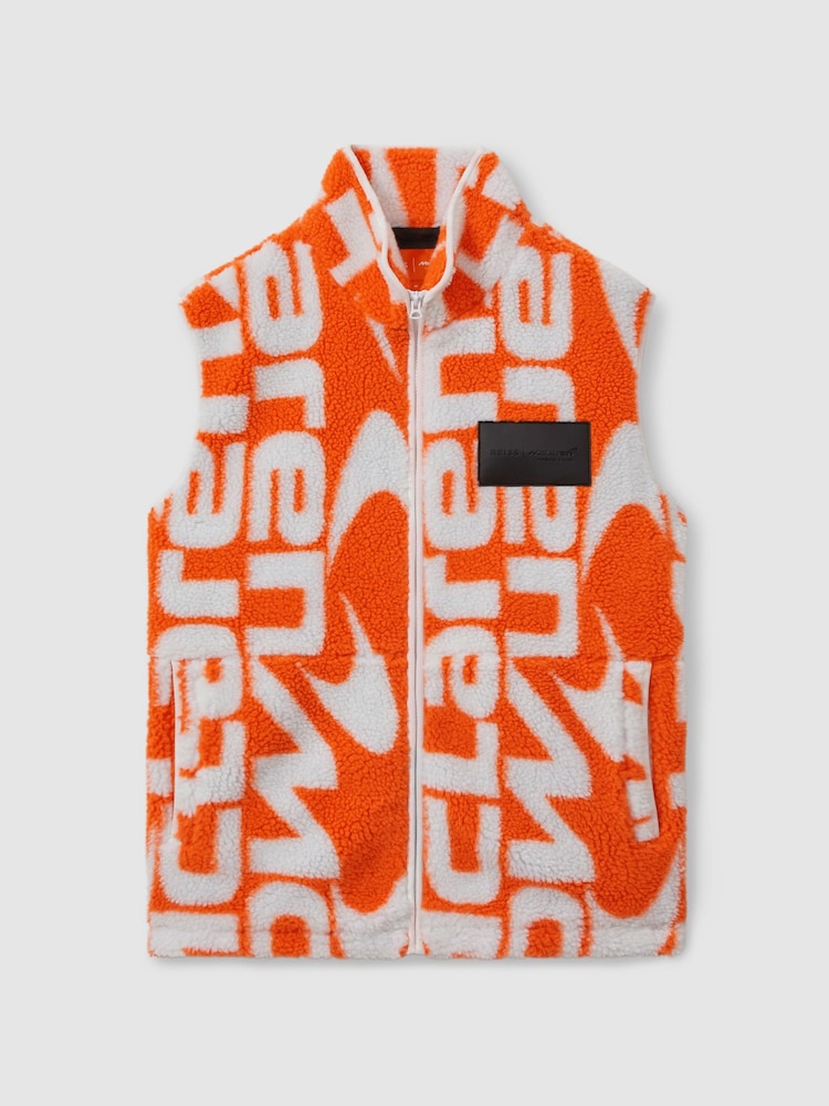 Papaja/bela - Brezrokavnik iz flisa z zadrgo Reiss x McLaren F1 Team McLaren F1 - Slika 2 iz 7