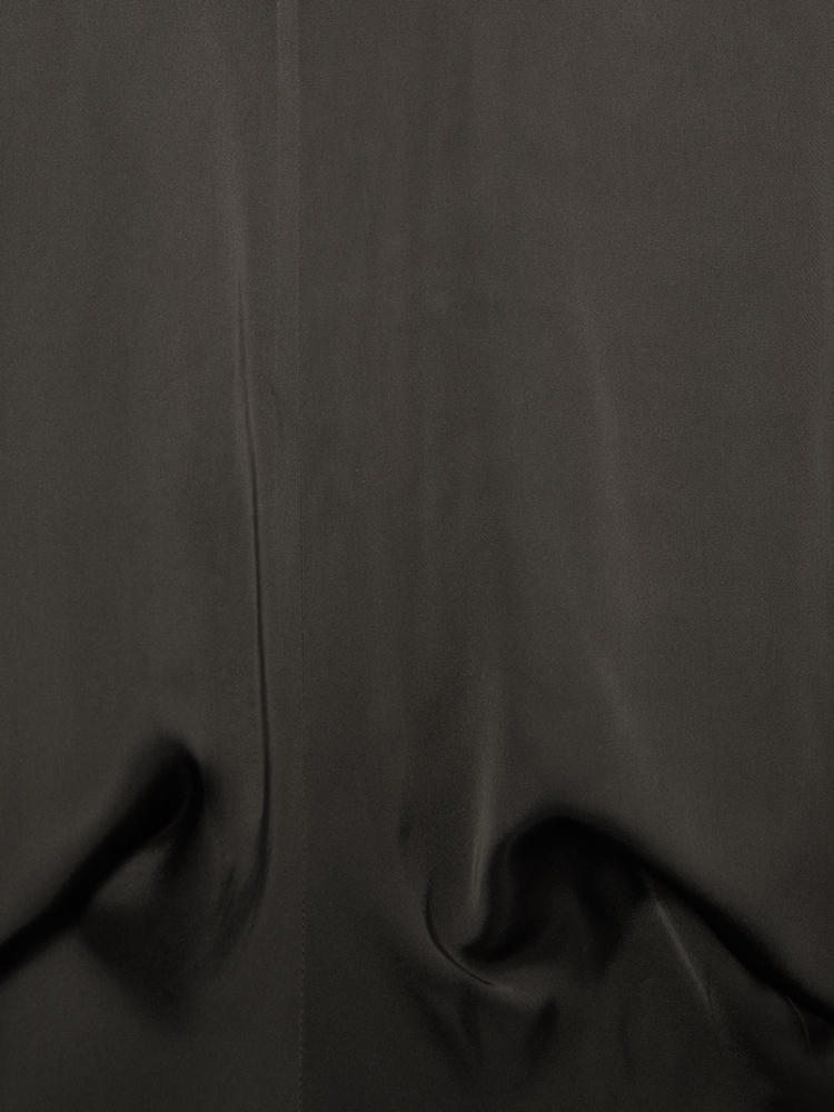 Reiss Charcoal Kora Satin Short-Sleeve Midi Dress - Image 6 of 6