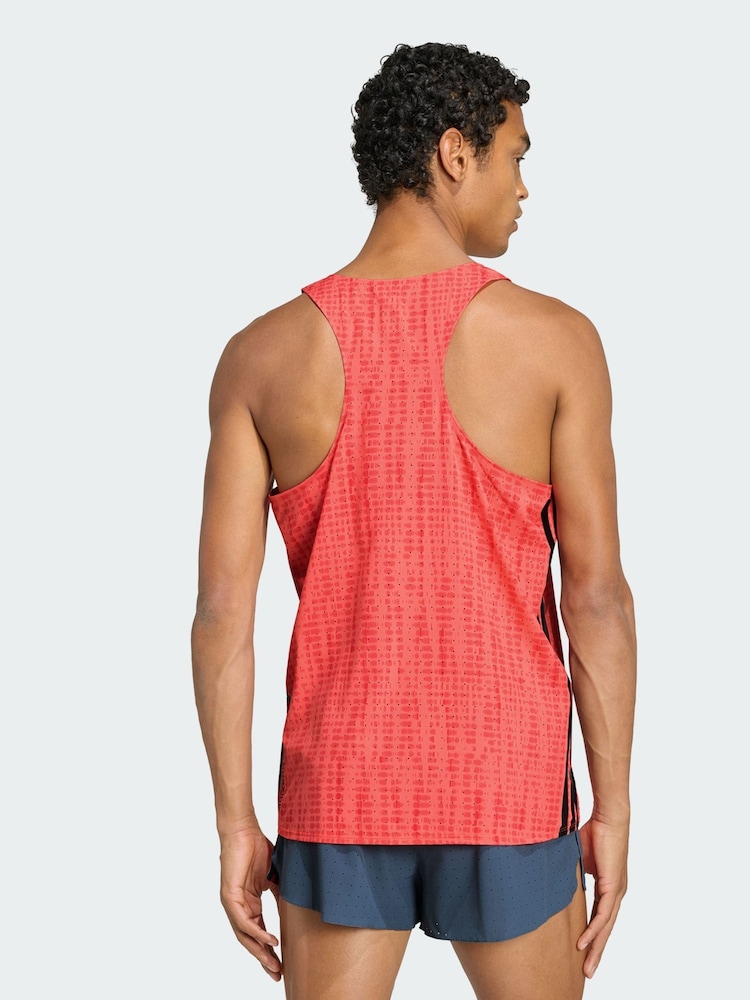 adidas Pink Adizero Running Tank Top - Image 2 of 6 adidas Pink Adizero Running Tank Top - Image 2 of 6