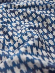 Blue Geometric Print Sleeveless Wide Leg 100% Cotton Jumpsuit - Image 6 of 7