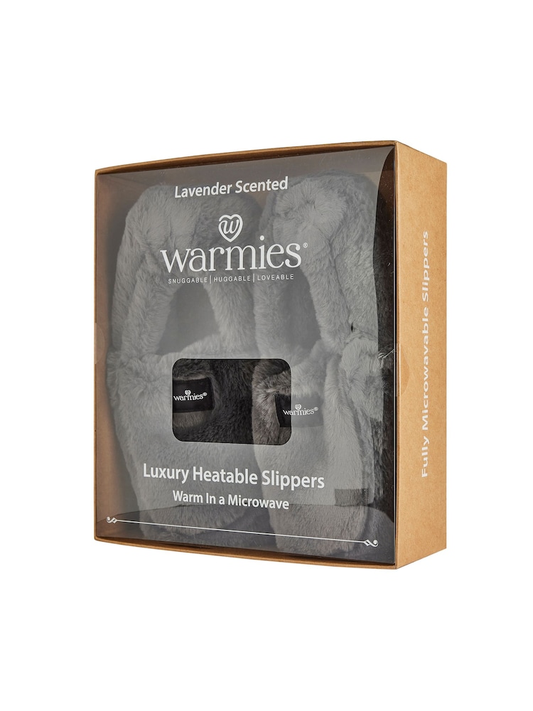 Warmies Grey Heatable Luxury Boot Slippers - Image 4 of 4