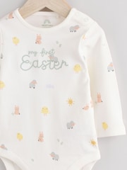 White My First Easter Baby Embroidered Bodysuit - Image 3 of 7