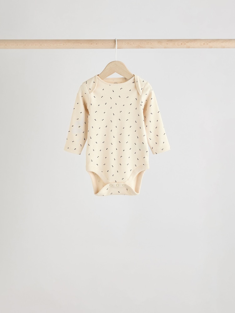 Black and White Baby Long Sleeve Bodysuits 5 Pack - Image 7 of 13