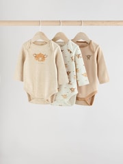 Neutral Hamish Baby Bodysuits 3 Pack - Image 1 of 11