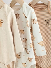Neutral Hamish Baby Bodysuits 3 Pack - Image 7 of 11