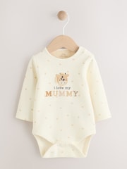 Cream Giraffe I Love My Mummy Baby Bodysuits 1 Pack - Image 1 of 8