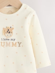 Cream Giraffe I Love My Mummy Baby Bodysuits 1 Pack - Image 3 of 8
