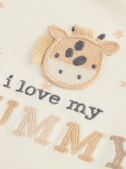 Cream Giraffe I Love My Mummy Baby Bodysuits 1 Pack - Image 6 of 8