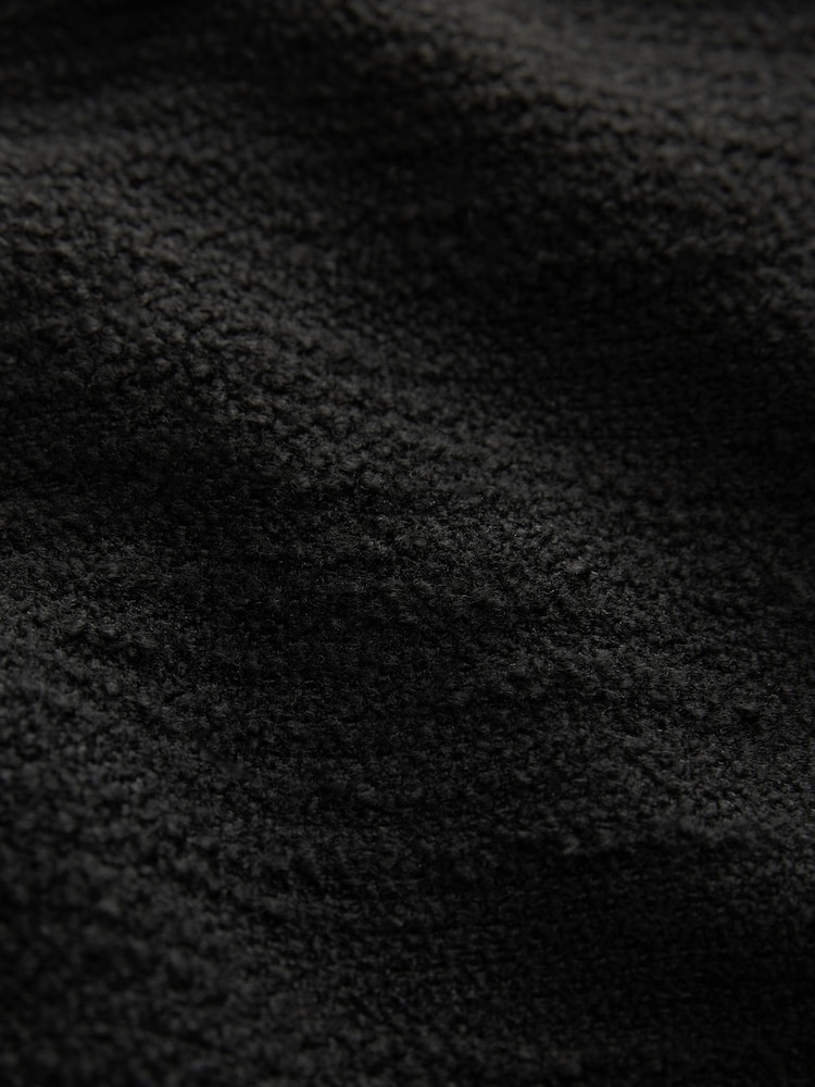Black Boucle Short Sleeve Mini Dress - Image 6 of 6