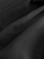 Black Ruched Short Sleeve Midi Dress - Image 6 of 6