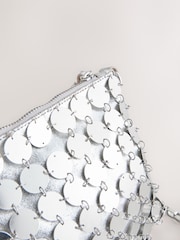 Silver Chain Disc Shoulder Bag - Image 10 of 14
