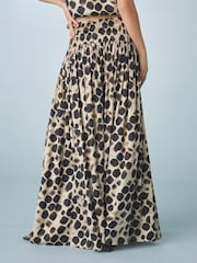 Or - Jupes Satin plissées imprimées Maxi - Image 3 of 7