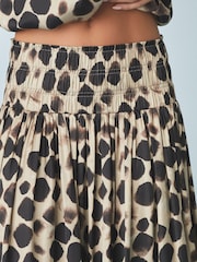 Or - Jupes Satin plissées imprimées Maxi - Image 4 of 7