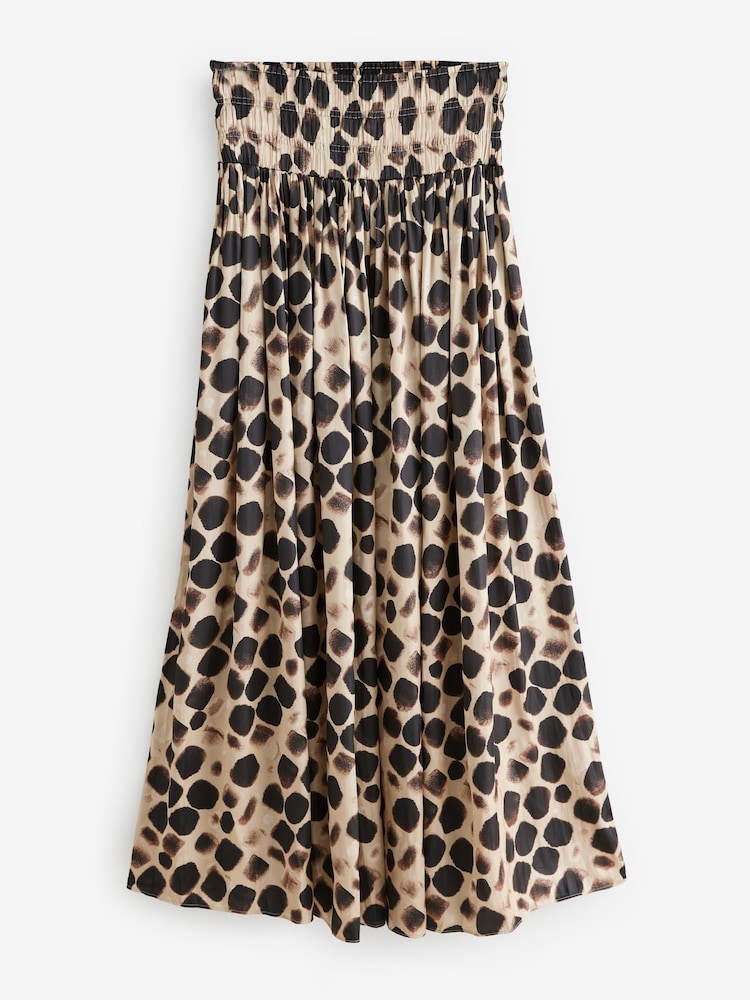 Or - Jupes Satin plissées imprimées Maxi - Image 5 of 7