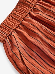 Marron rouille - Short texturé et froissé à taille élastiquée - Image 5 de 6