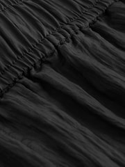 Black Textured Crinkle Elasticated Waist Shorts - Image 8 of 8
