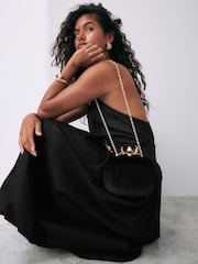 Black Floral Clutch Bag - Image 2 of 11