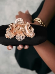 Black Floral Clutch Bag - Image 5 of 11