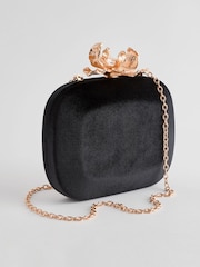 Black Floral Clutch Bag - Image 6 of 11