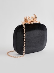 Black Floral Clutch Bag - Image 7 of 11