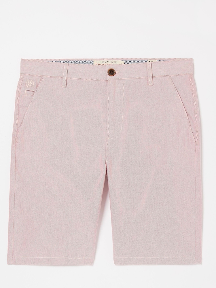 FatFace Pink Oxford Flat Front Shorts - Image 4 of 4