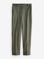 Verde - Elastic Back Straight Leg Modal Trousers - Imagen 1 de 1