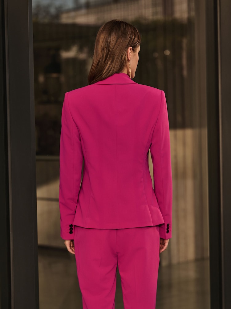 Hot Pink Tailored Single Breasted Blazer - Image 2 of 5