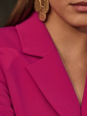 Hot Pink Tailored Single Breasted Blazer - Image 3 of 5