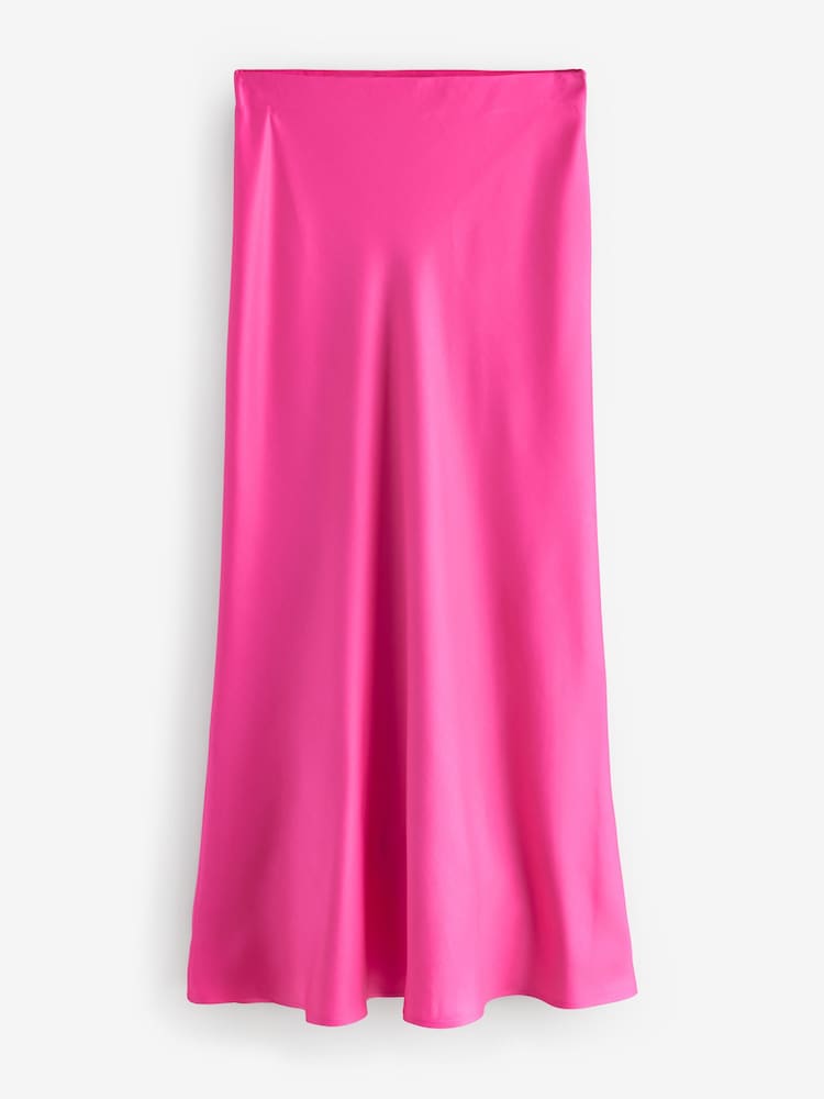 Rose - Jupe Midi Satin - Image 6 of 8