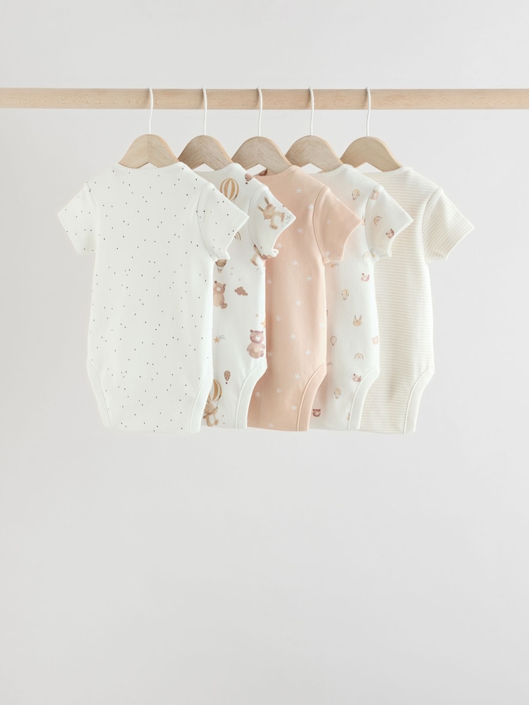 Neutral Baby Short Sleeve Bodysuits 5 Pack - Image 1 of 9