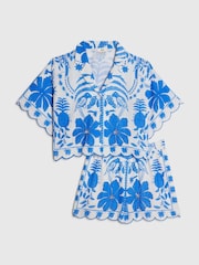 River Island Blue Parrot Shirt & Short Set - Image 1 of 4