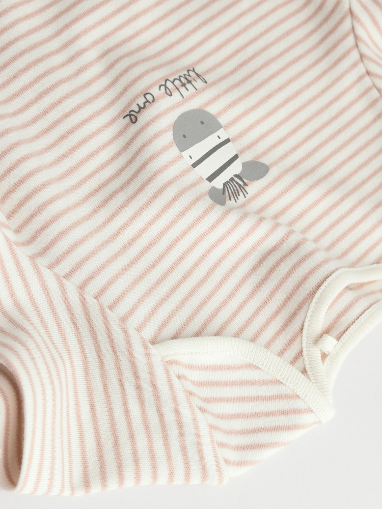 Graues Zebramuster - Baby Kurzarmbodys 100 % Baumwolle 5er-Pack - Image 11 of 13