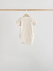 Graues Zebramuster - Baby Kurzarmbodys 100 % Baumwolle 5er-Pack - Image 4 of 13