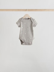 Graues Zebramuster - Baby Kurzarmbodys 100 % Baumwolle 5er-Pack - Image 6 of 13