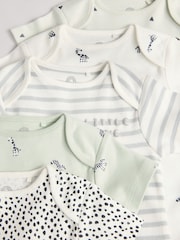Mint Green Baby Short Sleeve Bodysuits 5 Pack - Image 12 of 12