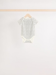 Mint Green Baby Short Sleeve Bodysuits 5 Pack - Image 4 of 12