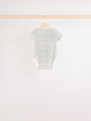 Mint Green Baby Short Sleeve Bodysuits 5 Pack - Image 6 of 12
