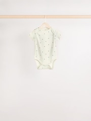 Mint Green Baby Short Sleeve Bodysuits 5 Pack - Image 9 of 12