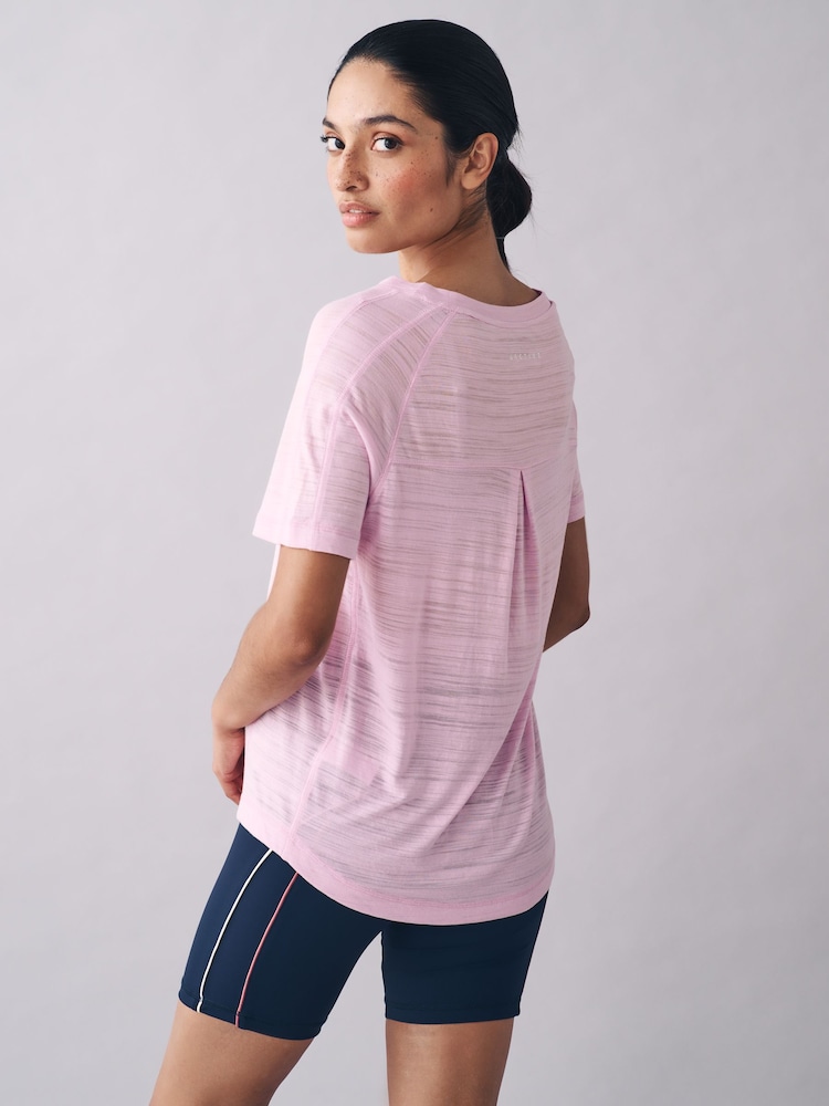 Pink Crew Neck Lightweight Short Sleeve T-Shirt - Image 3 of 7
