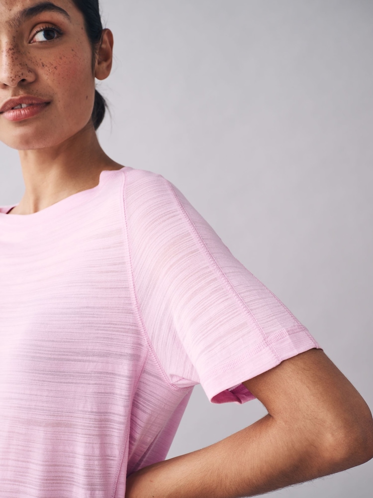 Pink Crew Neck Lightweight Short Sleeve T-Shirt - Image 4 of 7