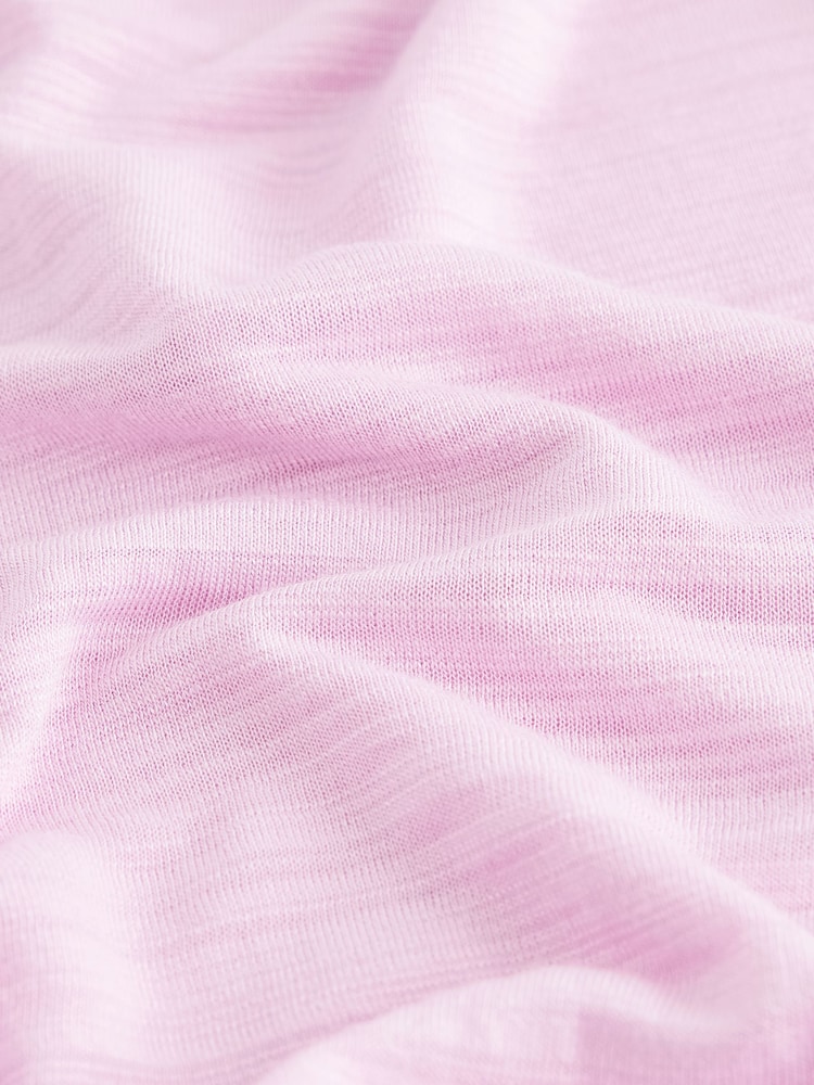 Pink Crew Neck Lightweight Short Sleeve T-Shirt - Image 6 of 7