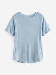 Blue Crew Neck Lightweight Short Sleeve T-Shirt - Image 6 of 8
