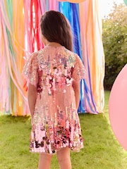 Pink Ombre Angel Sleeve Party Dress (3-14yrs) - Image 3 of 8