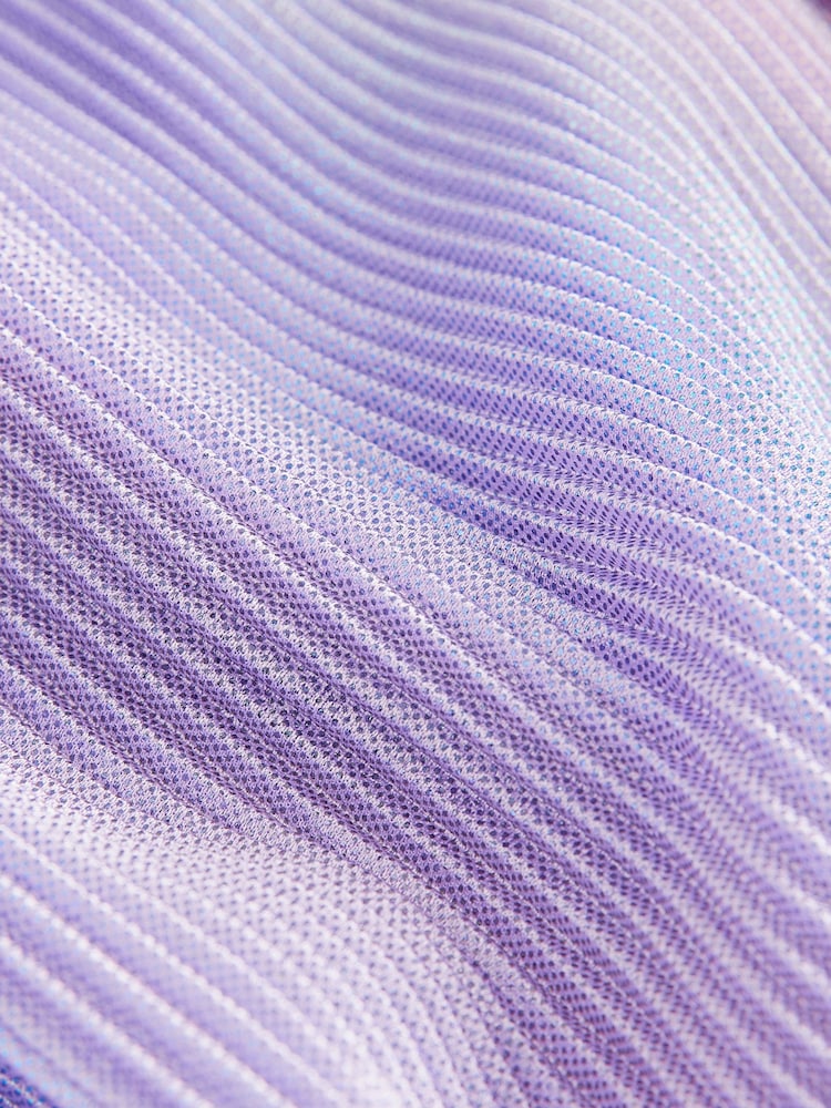 Lilac Purple Rainbow Sparkle Angel Sleeve Party Dress (3-16yrs) - Image 10 of 10