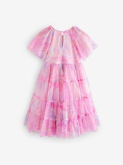 Pink Rainbow Sparkle Mesh Party Dress (3-16yrs) - Image 7 of 10