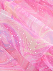 Pink Rainbow Sparkle Mesh Party Dress (3-16yrs) - Image 8 of 10