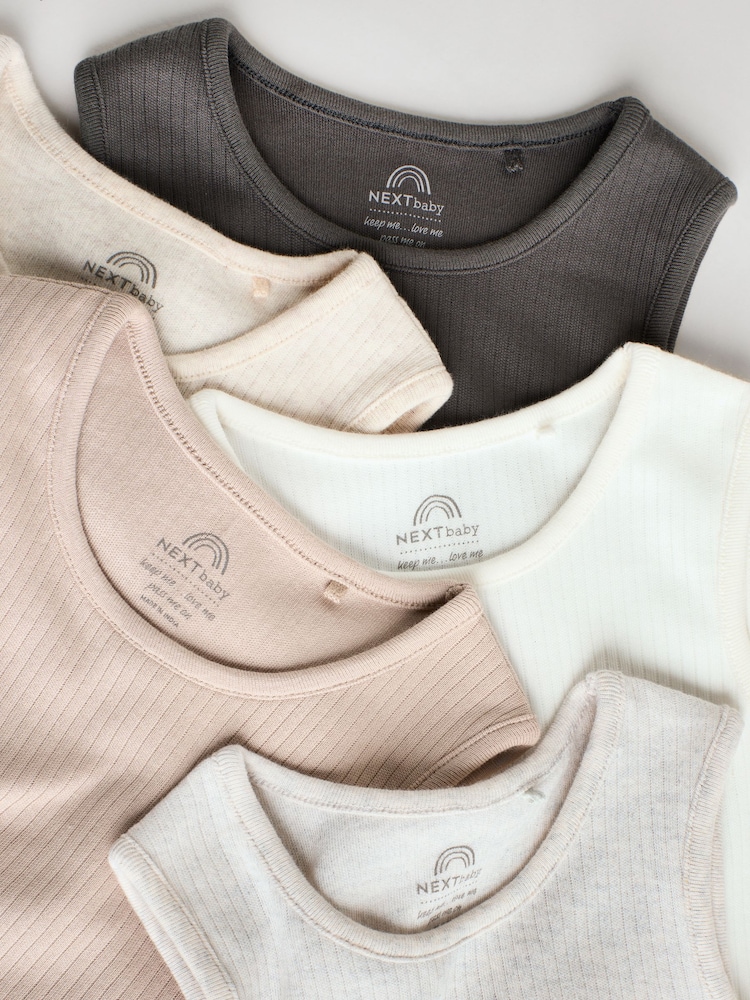 Neutral Baby Vest Bodysuits 5 Pack - Image 10 of 13