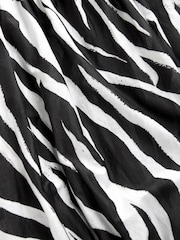 Ecru Zebra Sleeveless Wide Leg 100% Cotton Jumpsuit - Image 8 of 8